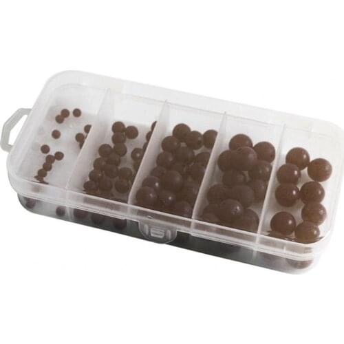 Lightweight 100Pcs/Set Versatile Carp Fishing Beads Round Soft Rig Kits PE Fishing Stopper Beads 4 Specifications for Sea