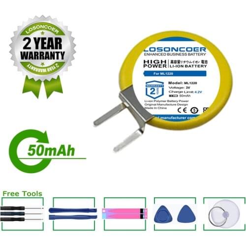 LOSONCOER Battery ML1220 1220 3V 50mAh Battery