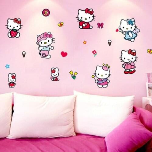 Cute Cat Home Decor Decoration Kids Nursery Child Baby Girl Room DIY Mural Wall Sticker Decal