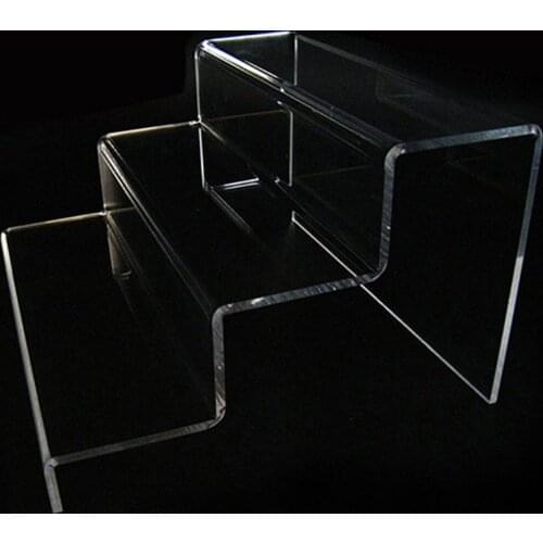 Multifunction Transparent Durable Acrylic 2/3 Layers Steps Acrylic Riser Clear Durable Shoes Ladder Display Stand Shelf