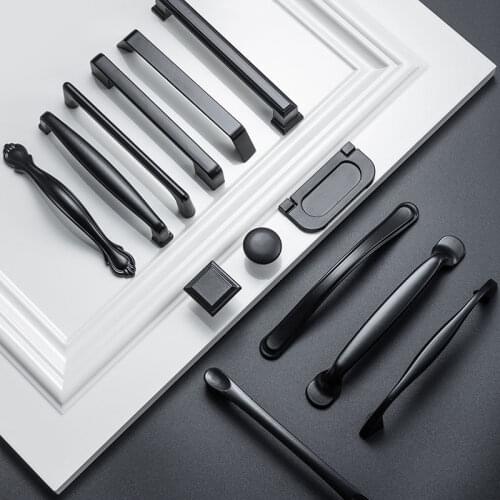 New Black Handles For Furniture Cabinet Knobs And Handles Kitchen Handles Drawer Knobs Cabinet Pulls Cupboard Handles Knobs Hot