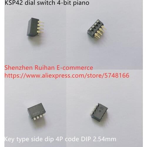 Original new 100% KSP42 dial switch 4-bit piano key type side dip 4P code DIP 2.54mm