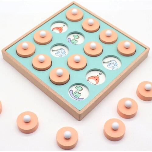 3-6 Years Old Early Education Toys Wooden Boxed Memory Chess Logical Thinking Training Childrens Intelligence Montessori Toys