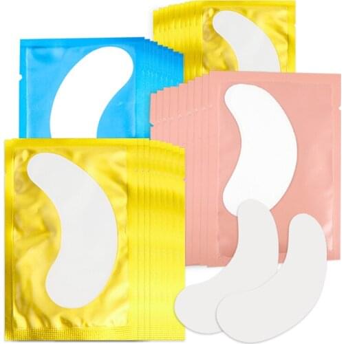 Patches for extension 60 Pairs/Lot Under Eye Pads Paper Patches Pink Lint free Stickers for False eyelash extension supplies