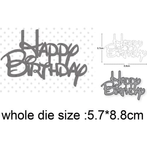 Craft dies metal cutting dies cut die Letter Happy Birthday Balloon Scrapbooking dies card knife mould blade punch stencils dies