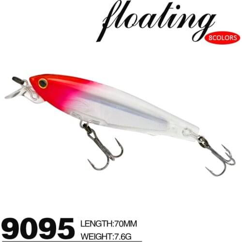 Lubit fishing lures 2021 Suspending 3DS Minnow Lure Artificial jerkbaits 70mm 7.6g slow Floating yo zuri minnow Fishing tackle