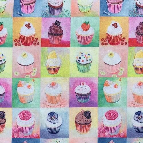 Cute strawberry Baby girl Cotton Fabric for DIY clothes, bibs, coated, bed sheets Cotton Cloth Home Decro