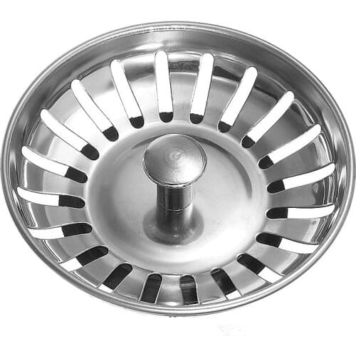 Kitchen Stainless Steel Sink Strainer Waste Disposer Plug Drain Stopper Filter Durable Kitchen Tool