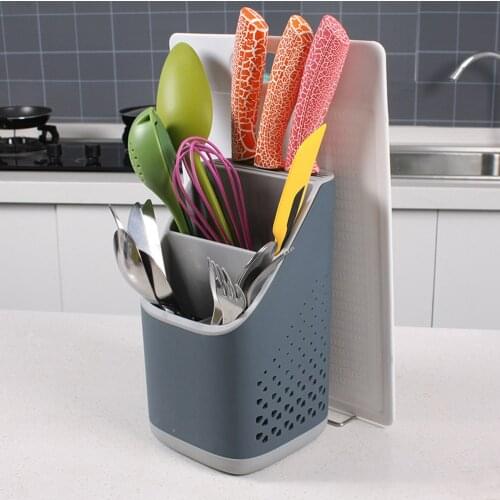 Drain Tableware Storage Box Spoon Chopsticks Fork Organizer Case Multifunction Cutlery Holder Kitchen Storage Containers