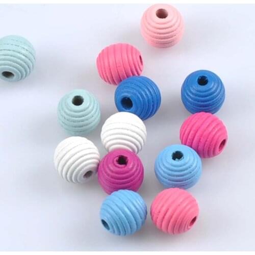 Mixed Whorl Wave Wooden Spacer Beads For Jewelry making DIY 20mm 40pcs 2017 new MT1454