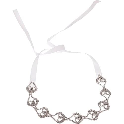 Wedding Bridal Belt Sash Waistband Diamante Headband Hair Band Headpiece