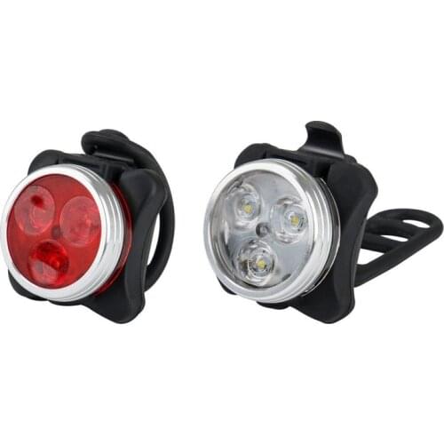 Bike Light, USB Rechargeable Bicycle Light, Waterproof, 4 Modes (1 x Bike front/rear light 1 x USB charging cable)