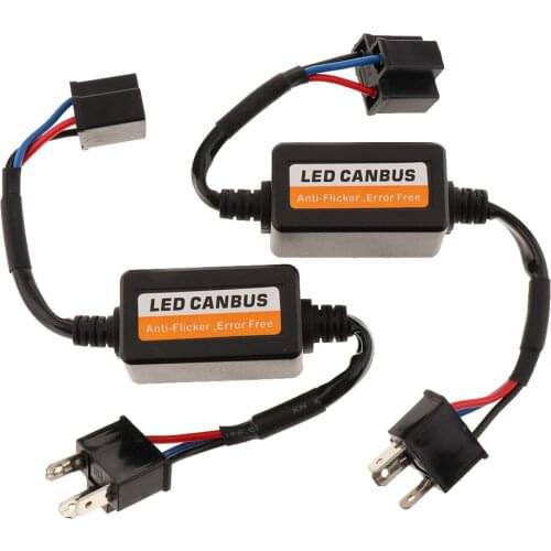 Led Headlight Decoder H4 Canbus Resistor Anti-flicker Harness Headlight Bulb Decoder for LED Headlight Warning (H4)