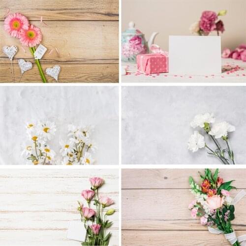 ZHISUXI Vinyl Custom Photography Backdrops Prop Flower and Wooden Planks Theme Photo Studio Background 191023SPK-004