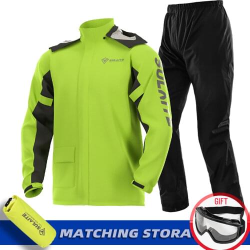 Motocross Raincoat Suit Waterproof Motorcycle Men Women Motobike Riding Jacket Rain Coat Pants Reflective Impermeable Breathable