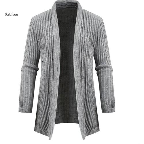 Knitted Cardigan Long Sleeve Men Sweater Coat Streetwear Windbreaker Coat Men Hip Hop Male Elastic Sweater Men