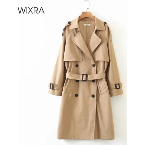 Wixra Women's Double Breasted Trench Coats