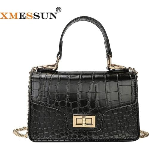 XMESSUN 2021 New Crocodile Pattern Handbags Women Fashion Trendy Shoulder Messenger Bag High Quality Pouch Clutch H358