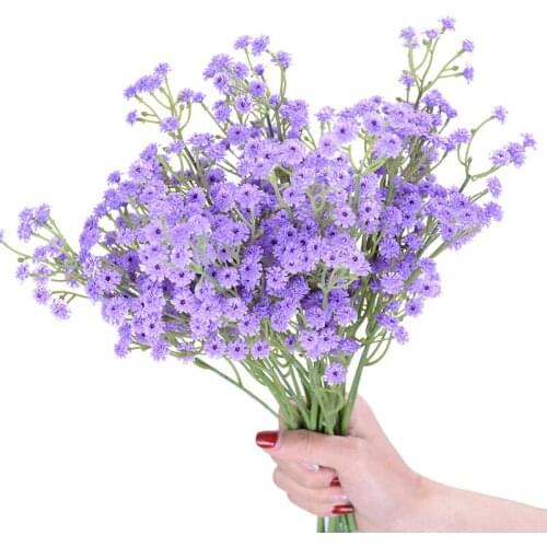 1 Bunch Beautiful Artificial Flower Gypsophila Wedding Home Furnishings Decoration Soft Rubber Artificial Flower PVC Flower