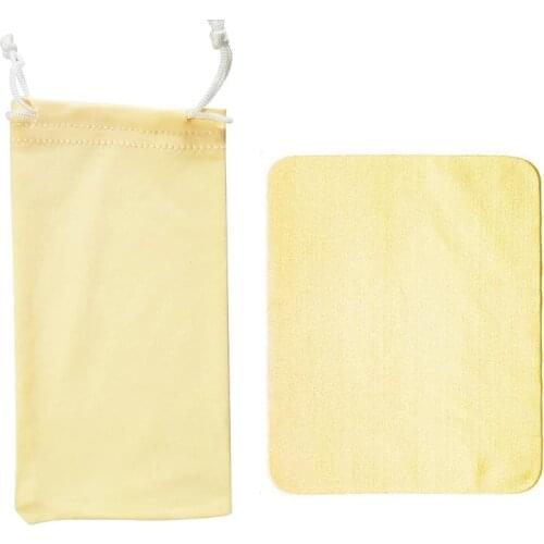 1lot Gray Soft Cloth Glasses bag with 1pcs glasses cloth cleaner eyeglasses pouch Eyewear Accessories Speckle Solid