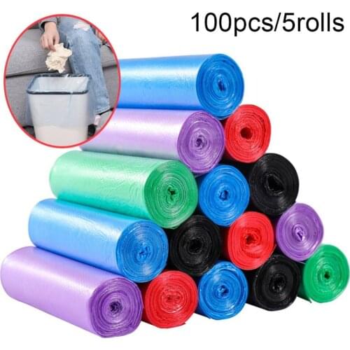 100Pcs Disposable Home Hotel Office Waste Trash Rubbish Holder Pouch Garbage Bag