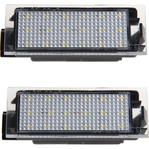 2 Pcs LED Number License Plate Light DC 12V For Twingo\Megane\Lagane\VelSatis