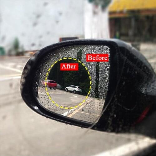 2pcs Rainproof Film Car Rearview Mirror Film Sticker Anti-fog Protective Film Safety Drive Car Rearview Mirror Window Stickers