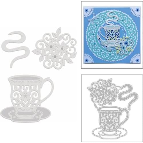 2020 New Tea Party Metal Cutting Dies Coffee Mug and Tea Cup Die Cut Scrapbooking For Crafts Friend Card Making No Stamps Sets