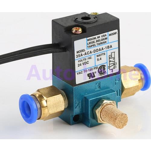 3 way High frequency solenoid valve 35A-ACA-DDAA-1BA/DDBA/DDFA MAC Marking Dispensing machine valve 1/8 thread 12V 24V DC