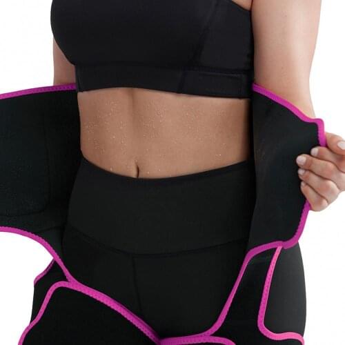 3 in 1 waist and thigh trimmer Double Compression Belt Leg Support Sweat Sauna Effect Neoprene Waist Trainer Butt Lifter Workout