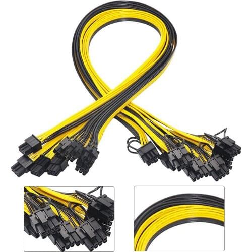 6 Pcs 8 Pin PCI-e Graphics Cables GPU Power Cable 50cm For Graphic Cards Mining Server Adapter Board