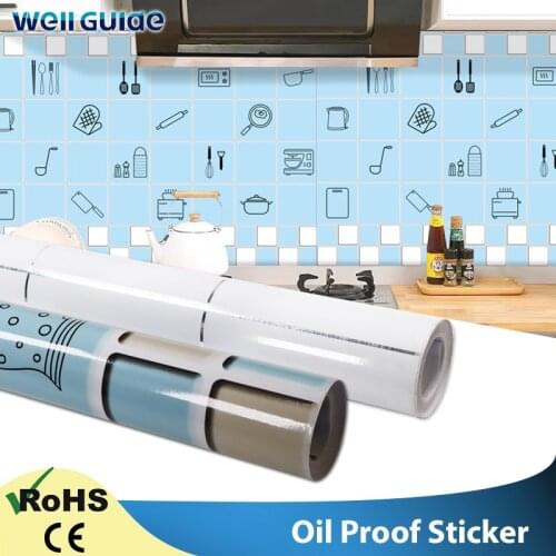 60cmx10Meter Wall Stickers Oil and Water Proof Wall paper DIY Resistant Kitchen Bar Desktop Home Decoration Marble Pattern