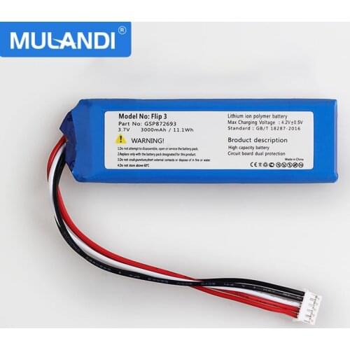 Digital Battery For JBL Flip 3 Wireless Bluetooth Speaker Battery GSP872693 Music with Feel Tools