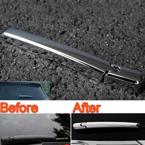 BBQ@FUKA ABS Chrome Rear Windshield Window Rain Blades Wiper Trim Cover Car Styling For Ford Edge 2015 2016
