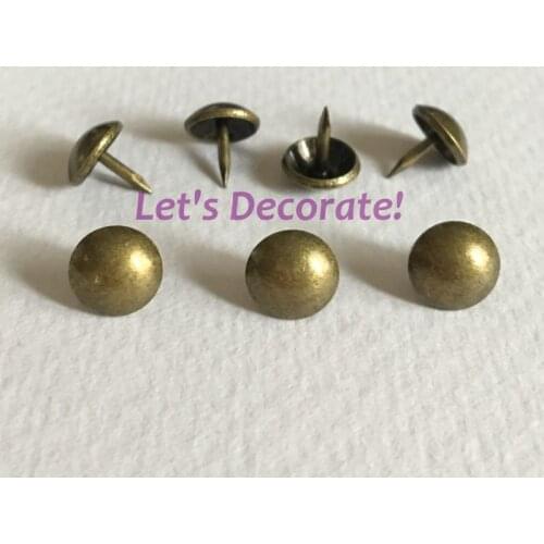 Free DHL shipping 3500pcs/lot 9mm Brass Plated Home or Garden Decorative Tack, Hobnail, Upholstery Nail