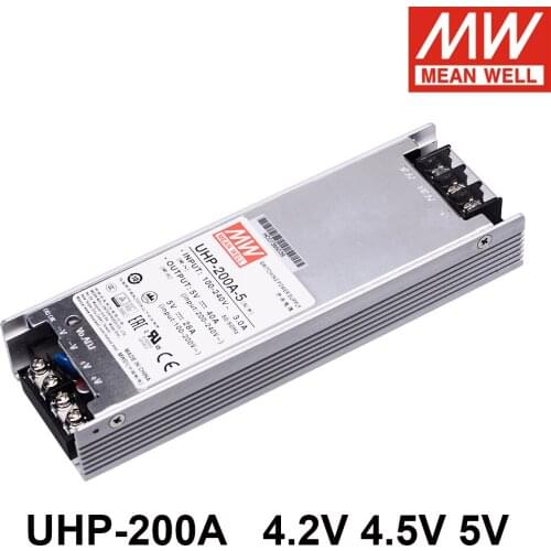 Mean Well UHP-200A Slim Type With PFC Meanwell 4.2V 4.5V 5V Single Output Switching Power Supply For LED Display TV Wall