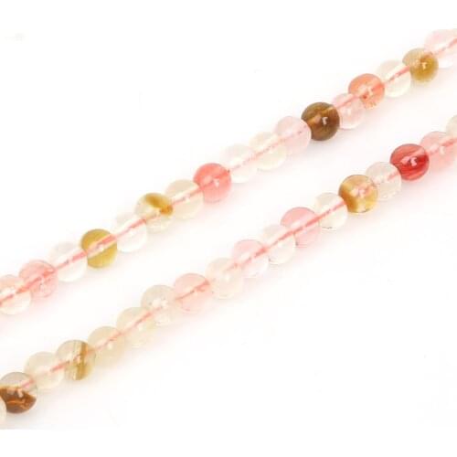 New 2018 Select Size 4/6/8/10mm Watermelon Pink Tourmaline Loose Spacer Round Beads For DIY Jewelry Necklaces& Bracelets Making