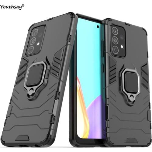 For Samsung Galaxy A52 Case For Samsung A52 Cover Finger Ring Rubber Armor Protective Phone Cover For Samsung Galaxy A52 5G Case