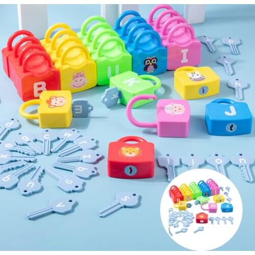 Toddlers Keys and Locks Set Padlock Keys Montessori Thinking Unlock Toys