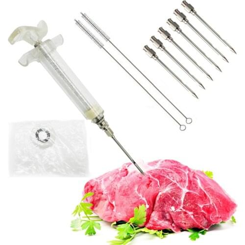 20ml/50ml/100ml Meat Injector 304 Stainless Steel Seasoning Injector - Marinade Injector Syringe