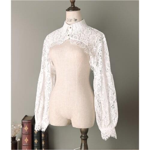 2021 New Fake Collar Ruffles Classic Women Cotton Lace Women Diamond Europe United States Retro Flower Diamond Collar Artificial