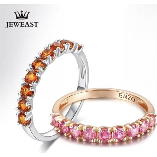 ENZO Natural Tourmaline/Peridot/Citrine 18K Pure Gold 2020 New Hot Selling Top Ring Shape Ring For Woman Genuine Jewelry