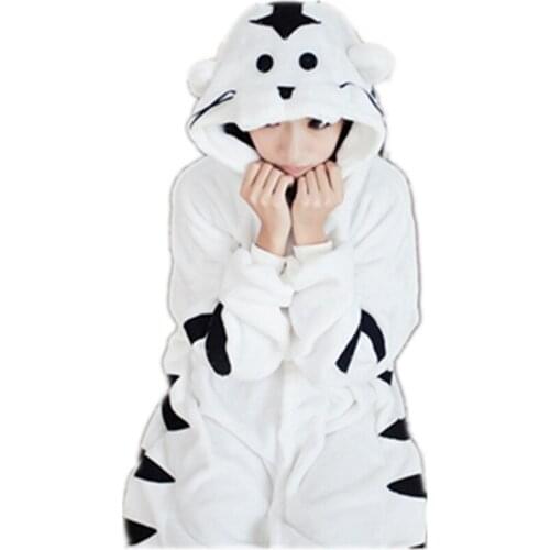 Cartoon Anime Animals White Tiger Bear Onesie Halloween Cosplay Cute Tiger onesies Adult Women Mens Pajamas sleepwear jumpsuit