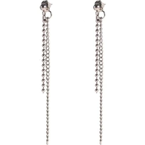 Kpop Silvery Earrings Gifts Party Lady Fashion Hip Pop Earring Jewelry 1 Pair