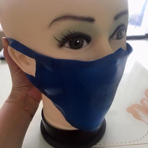 Latex breathplay Hood Mask Halloween hood Rubber cross face mask for party