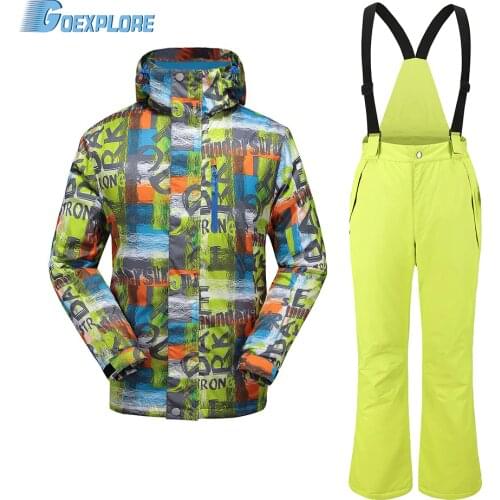 Goexplore Ski Suit Men Outdoor Waterproof Skiing Mountain Sport Snowboard Suit Snow Set Winter Suit Men Pants And Jacket Male