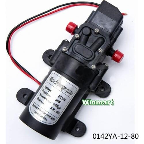 80W DC12V/24V Pressure Switch TYPE Micro Diaphragm Water Pump Self-priming Booster Pump 5.5L/min