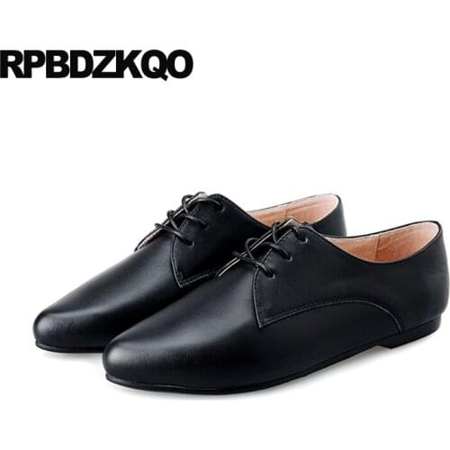 Lace Up Brown Work Large Size Blue Pointed Toe British Style 2018 Chinese Flats Vintage Women Oxfords Shoes China White Fitness
