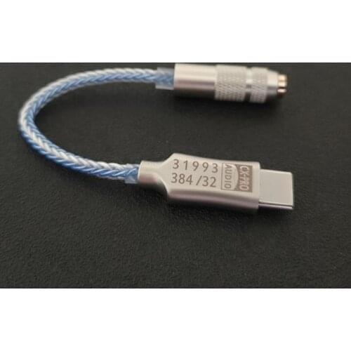 Conexant CX31993 USB Type C Earbuds DAC Headphone Amp Blue with 3.5mm PCM 32b/384kHz For Android Windows10 phone call