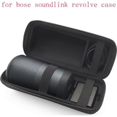 New EVA Travel Case For Bose Soundlink Revolve Case EVA Carry Protective Speaker Box Pouch Cover Extra Space For Plug & Cables